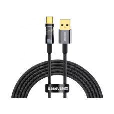 Cablu de date USB / USB-C, 100W, 2m, incarcare rapida, negru, Explorer Baseus
