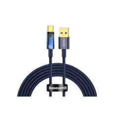 Cablu de date USB / USB-C, 100W, 2m, incarcare rapida, albastru, Explorer Baseus