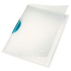 Dosar din plastic transparent, cu clema pivotanta albastru deschis, ColorClip Magic Leitz