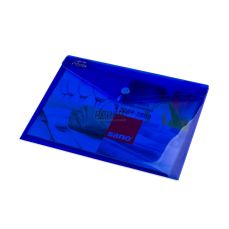 Mapa plastic cu capsa A5 albastru