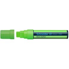 Permanent marker cu creta lichida verde, varf 15,0 mm, Maxx 260 Schneider