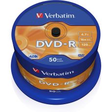 DVD-R 4,7GB, 16x, 50 buc/bulk, Verbatim