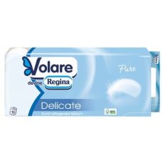 Hartie igienica alba, 3 straturi, 10role/set, Deluxe Pure White Volare/Regina