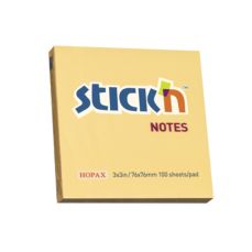 Notes autoadeziv 76mm x 76mm, 100 file/buc, portocaliu pal, Stick'n
