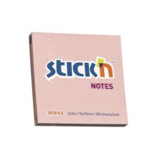Notes autoadeziv 76mm x 76mm, 100 file/buc, roz pal, Stick'n