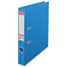 Biblioraft plastifiat exterior/interior 5cm, albastru Vivida, Nr.1 Power Esselte